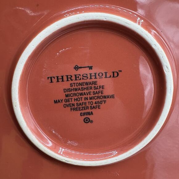 Threshold Pie Dish Baking Plate 10.5"x2" Fall Harvest Thanksgiving‎ Acorn Wheat - Picture 2 of 9